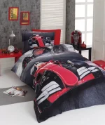 First Choice Спално бельо „Fast“ Сатен 3D – 100% памук – 4 части – за единично легло