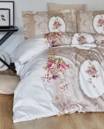 First Choice Спално бельо „POEMA Mink“ Сатен – 100% памук – 4 части – за единично легло - Image 2