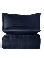 La Romano Спално бельо „Rodel Navy Blue“ Premium Satin – 100% памук – 300 TC – 6 части – за спалня - Image 3