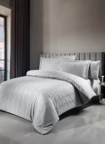First Choice Спално бельо „Norel Grey“ Сатен Жакард – 100% памук – 6 части – за спалня