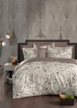 La Romano Спално бельо „Kiana Wooden“ Premium Satin – 100% памук – 6 части – за спалня