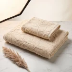Комплект хавлиени кърпи Hobby – Екрю – 100% микропамук – 450 г/м² – 2 части - Image 3