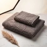 Комплект хавлиени кърпи Hobby – Тъмносиво – 100% микропамук – 450 г/м² – 2 части - Image 3