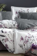 La Romano Спално бельо „Delcina Grey“ Premium Satin – 100% памук – 6 части – за спалня - Image 2