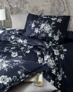 First Choice Спално бельо „Arya Navy Blue“ Сатен – 100% памук – 4 части – за единично легло - Image 2
