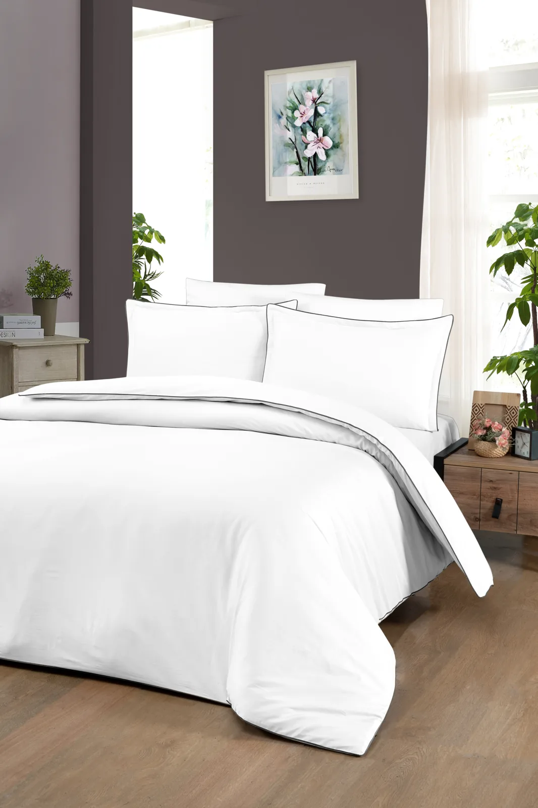 prod_a9a79a85-52b7-40db-a267-e91dd0fb3048 La Romano Спално бельо „Lucca White“ Premium Satin – 100% памук – 6 части – за спалня - Image 1