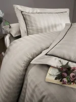 First Choice Спално бельо „Novel Line Cappuccino“ Deluxe Сатен – 100% памук – 6 части – за спалня - Image 2