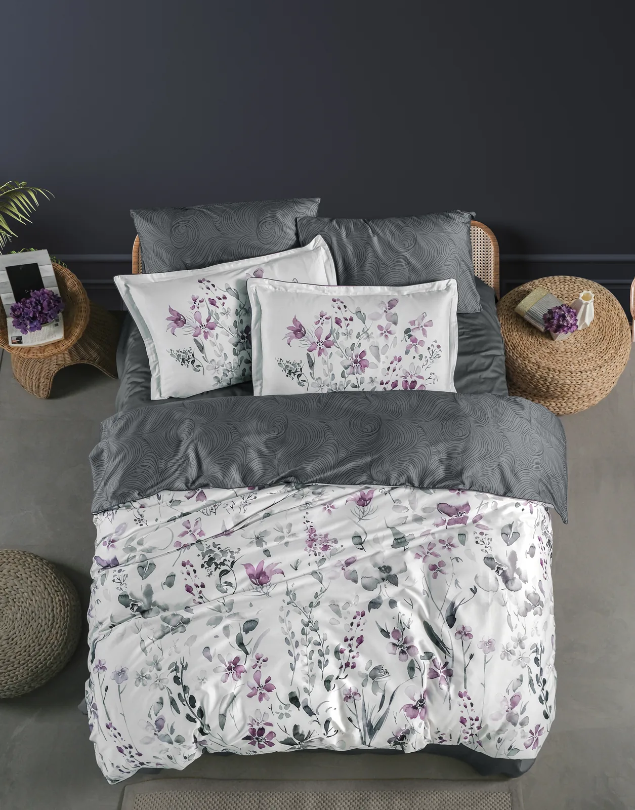 prod_b93d6479-ddd0-4786-ae38-24555d2fca2e La Romano Спално бельо „Delcina Grey“ Premium Satin – 100% памук – 6 части – за спалня - Image 1