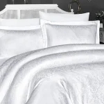 First Choice Спално бельо „Misra White“ Jacquard Satin – 100% памук – 6 части – за спалня - Image 2