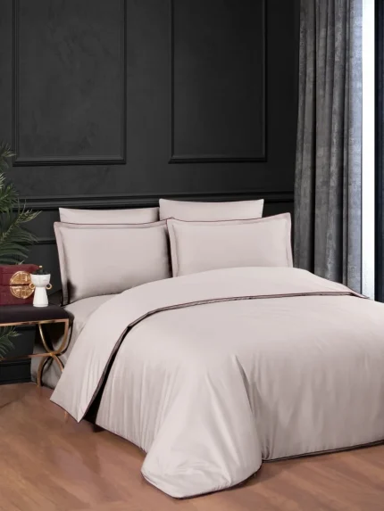 La Romano Спално бельо „Lucca Violet“ Premium сатин – 100% памук – 6 части – за спалня