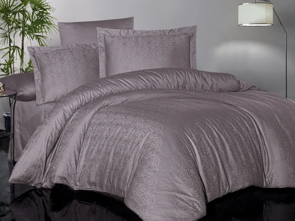 prod_eaa1a407-accf-4a3a-b90c-a0f5fd3b3f86 First Choice Спално бельо „Athena Lilac“ Jacquard Satin – 100% памук – 6 части – за спалня - Image 1