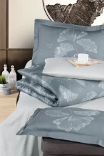 First Choice Спално бельо „Sofira Indigo“ Сатен – 100% памук – 4 части – за единично легло - Image 2