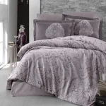 First Choice Спално бельо „Milena Lavender“ Сатен – 100% памук – 4 части – за единично легло