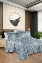 First Choice Спално бельо „Sofira Indigo“ Сатен – 100% памук – 4 части – за единично легло