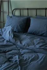 Loom & Flow Спален комплект Jadora Denim– Stonewashed органичен памук, 6 части за спалня - Image 2