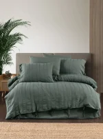 Loom & Flow Спален комплект Ardus Moonmist – Stonewashed органичен памук, 6 части за спалня