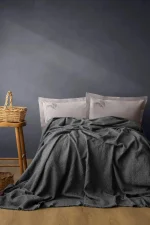 First Choice Lude Gray Maze– памучен пике комплект за спалня, 4 части