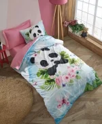 Cotton Box Junior Ranforce Jodi Pembe – единичен спален комплект с чаршаф с ластик 100x200 - Image 2