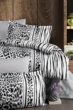 First Choice Спален комплект Сатен Leopard Black – 4 части - за единично легло - Image 2