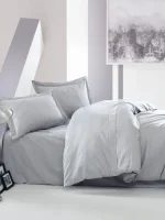 Cotton Box Сатенено спално бельо „Elegant Grey“ – 100% памук сатен – 3 части– за единично легло - Image 2