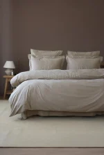 Loom & Flow Спален комплект Berthe Vizon – Stonewashed органичен памук, 6 части за спалня