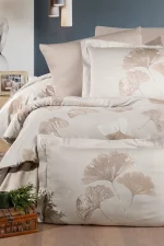 First Choice Спално бельо „Sofira Beige“ Памучен сатен – 100% памук – 6части – за спалня - Image 2