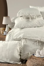 Loom & Flow Спален комплект Ardus Krem – Stonewashed органичен памук, 6 части за спалня - Image 2
