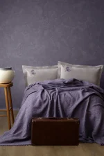 First Choice Lude Purple sage– памучен пике комплект за спалня, 4 части