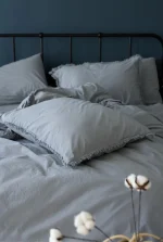 Loom & Flow Спален комплект Polina Gri – Stonewashed органичен памук, 6 части за спалня - Image 3