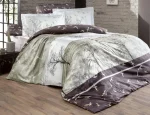 First Choice Спален комплект Сатен Doga Brown – 4 части - за единично легло - Image 2