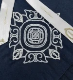 Hobby Home Спално бельо „Elegant Zeugma Lacivert“ – 100% памук страйп сатен – 6 части – за спалня - Image 4