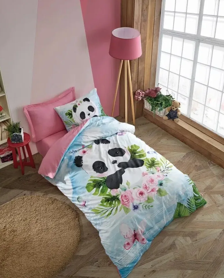 prod_c101ecd2-c938-4e4b-be37-da362f813ba8 Cotton Box Junior Ranforce Jodi Pembe – единичен спален комплект с чаршаф с ластик 100x200 - Image 1