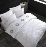 Hobby Home Спално бельо „Elegant Olimpos White“ – 100% памук страйп сатен – 6 части – за спалня - Image 2
