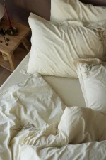 Loom & Flow Спален комплект Solea Krem – Stonewashed органичен памук, 6 части за спалня - Image 2