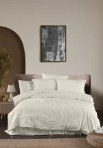 Loom & Flow Спален комплект Ardus Krem – Stonewashed органичен памук, 6 части за спалня