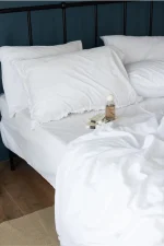 Loom & Flow Спален комплект Polina White– Stonewashed органичен памук, 6 части за спалня - Image 2