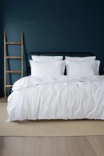 Loom & Flow Спален комплект Polina White– Stonewashed органичен памук, 6 части за спалня