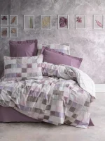 Cotton Box Minimal Ranforce Maro Gül Kurusu – двоен спален комплект с чаршаф с ластик 160x200+30