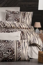 First Choice Leopard Brown – Спален комплект от 100% памучен сатен за Спалня/Приста с 2 плика - Image 2