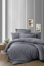 First Choice Snazzy Silver – 100% памук сатен, 200 TC – 6 части за спалня