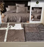 La Romano Спално бельо „Stefan Iron“ Premium Satin – 100% памук – 300 TC – 6 части – за спалня - Image 3