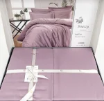 First Choice Snazzy Lavender – 100% памук, 200 TC – сатенен семеен спален комплект с 2 плика - Image 3