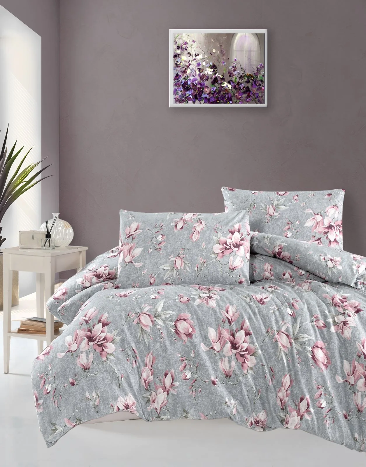 prod_22f73212-820b-4b38-948a-1bd4ac685144 First Choice Homesko Marea Powder – 100% памук, 142 TC - Ranforce спален комплект 200×220 с чаршаф с ластик 160×200+35 см - Image 1