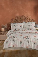 First Choice Homesko Karen Brown – 100% памук, 142 TC – Ranforce спален комплект 200×220 с чаршаф с ластик 160×200+35 см