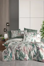 La Romano Спално бельо „Reneta Green“ Premium Satin – 100% памук – 300 TC – 6 части – за спалня