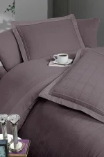 First Choice Спално бельо „Royce Lilac“ Deluxe сатен – 100% памук – 200 TC – 6 части – за спалня с един плик - Image 2