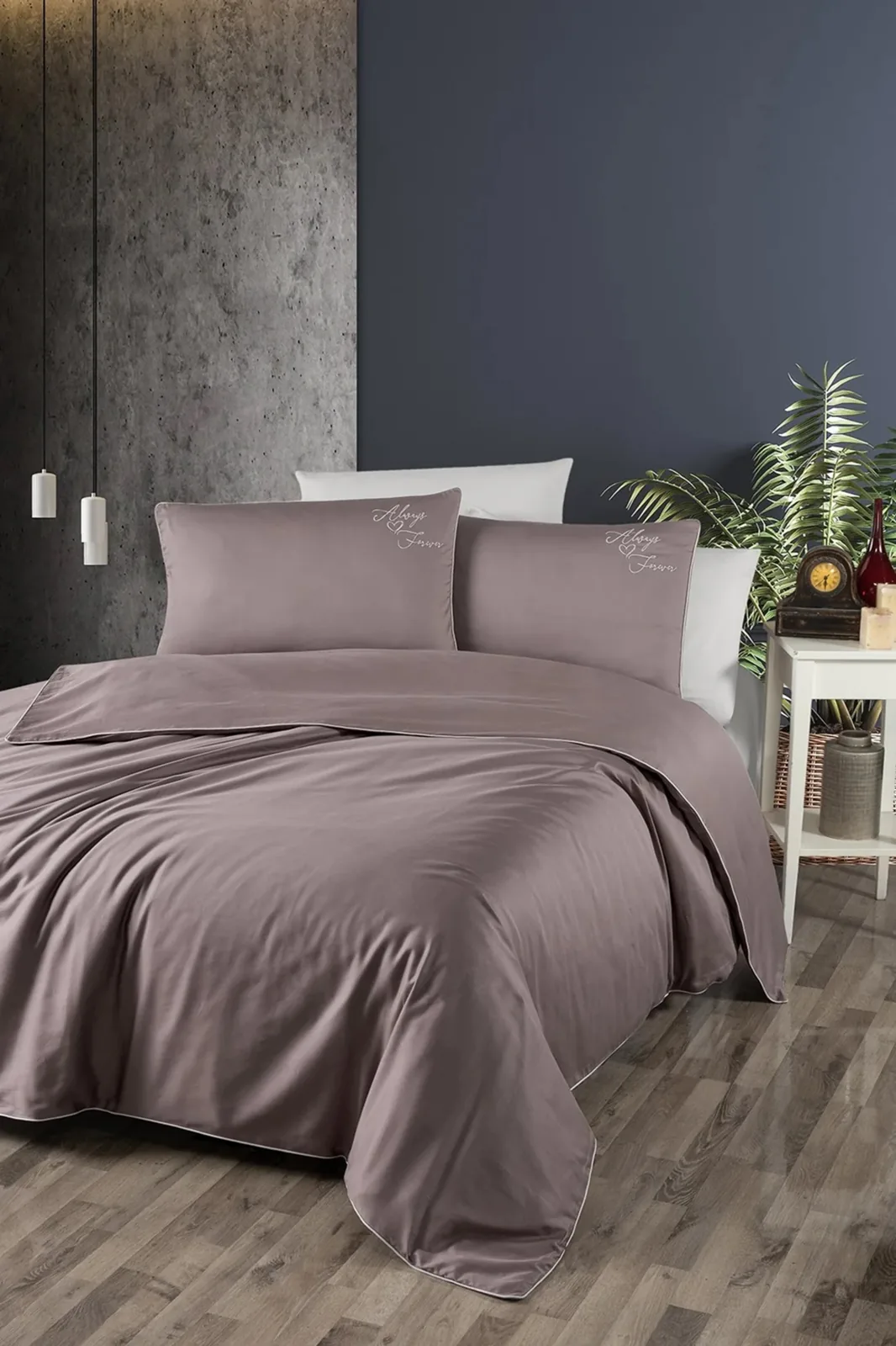 prod_8a29650c-bccc-45e9-8562-7e9ac613a342 First Choice Спално бельо „Timeless Lilac“ Deluxe памучен сатен – 100% памук – 6 части – за спалня с един плик - Image 1